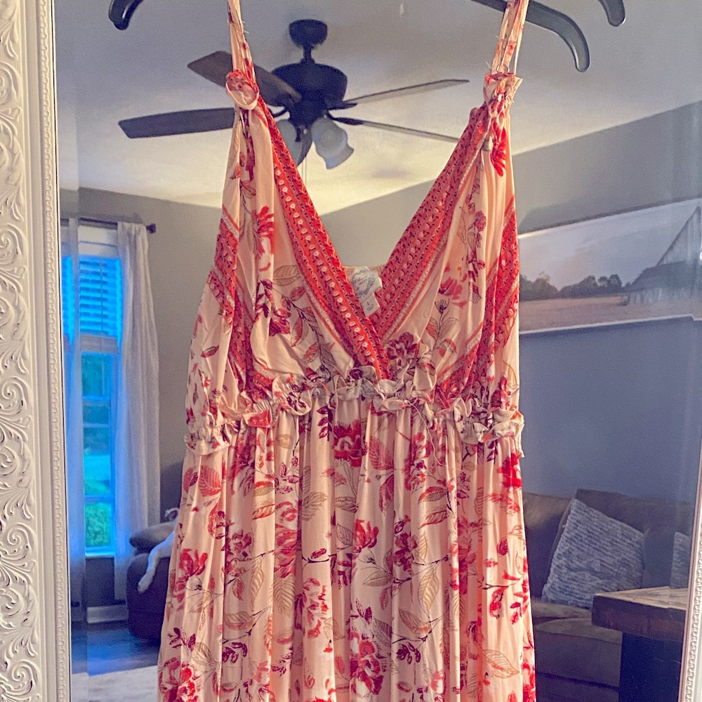 Beautiful long pink maxi dress